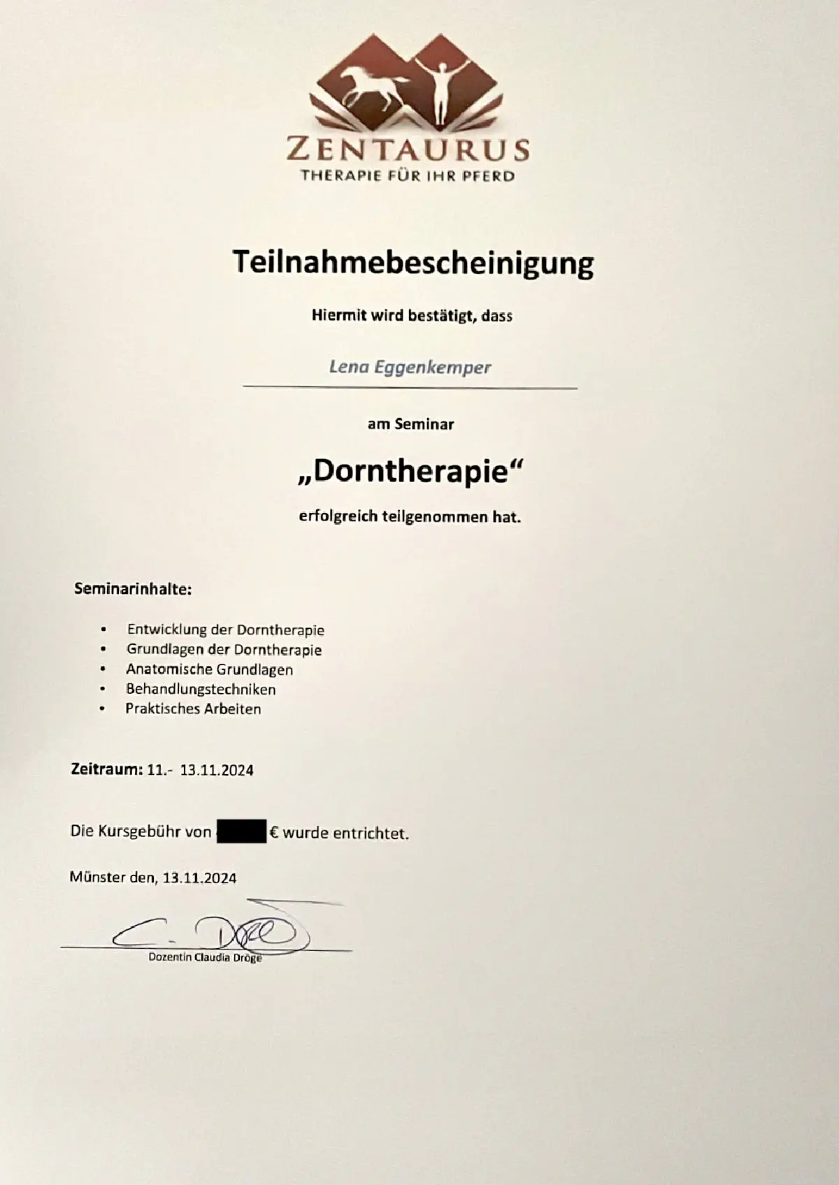 Dorntherapie (Pferd)
